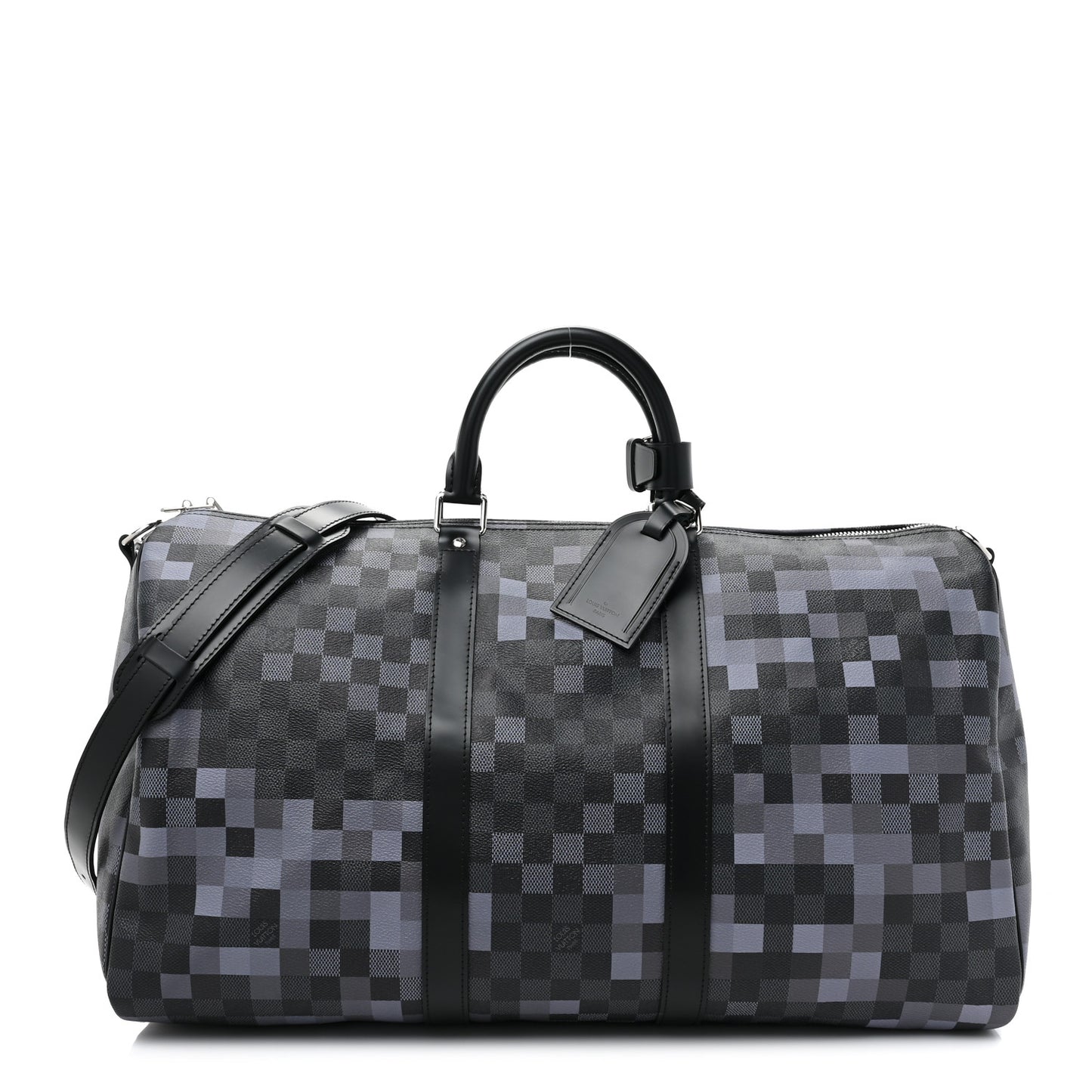 Damier Graphite Pixel Keepall Bandouliere 50 Gris