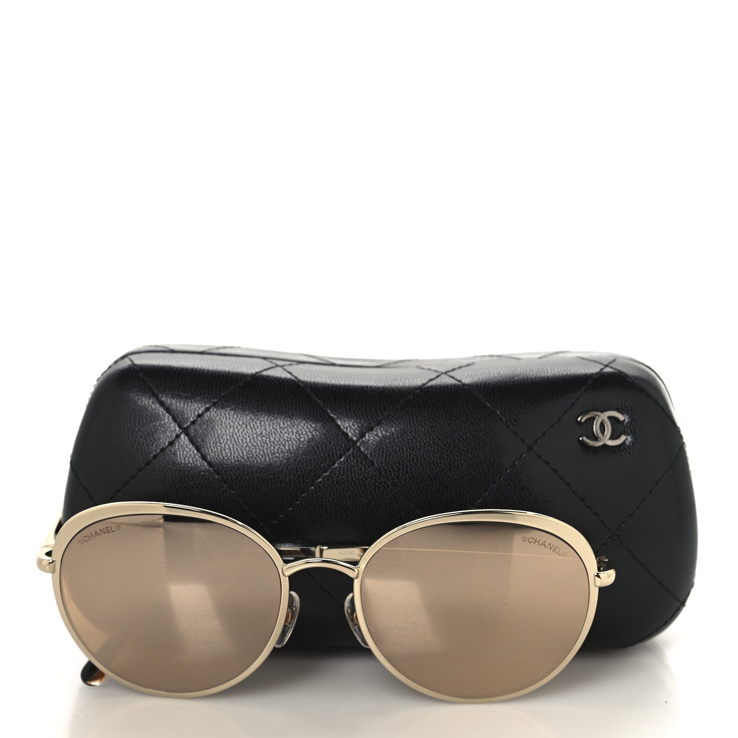 Chanel Round Spring Sunglasses 4206 Gold 7 of 7
