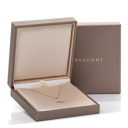 Bulgari 18K Rose Gold Diamond Mother of Pearl Divas' Dream Pendant Necklace 7 of 7