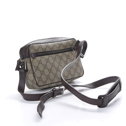 Gucci GG Supreme Monogram Canvas Web Shoulder Bag Brown 2 of 11