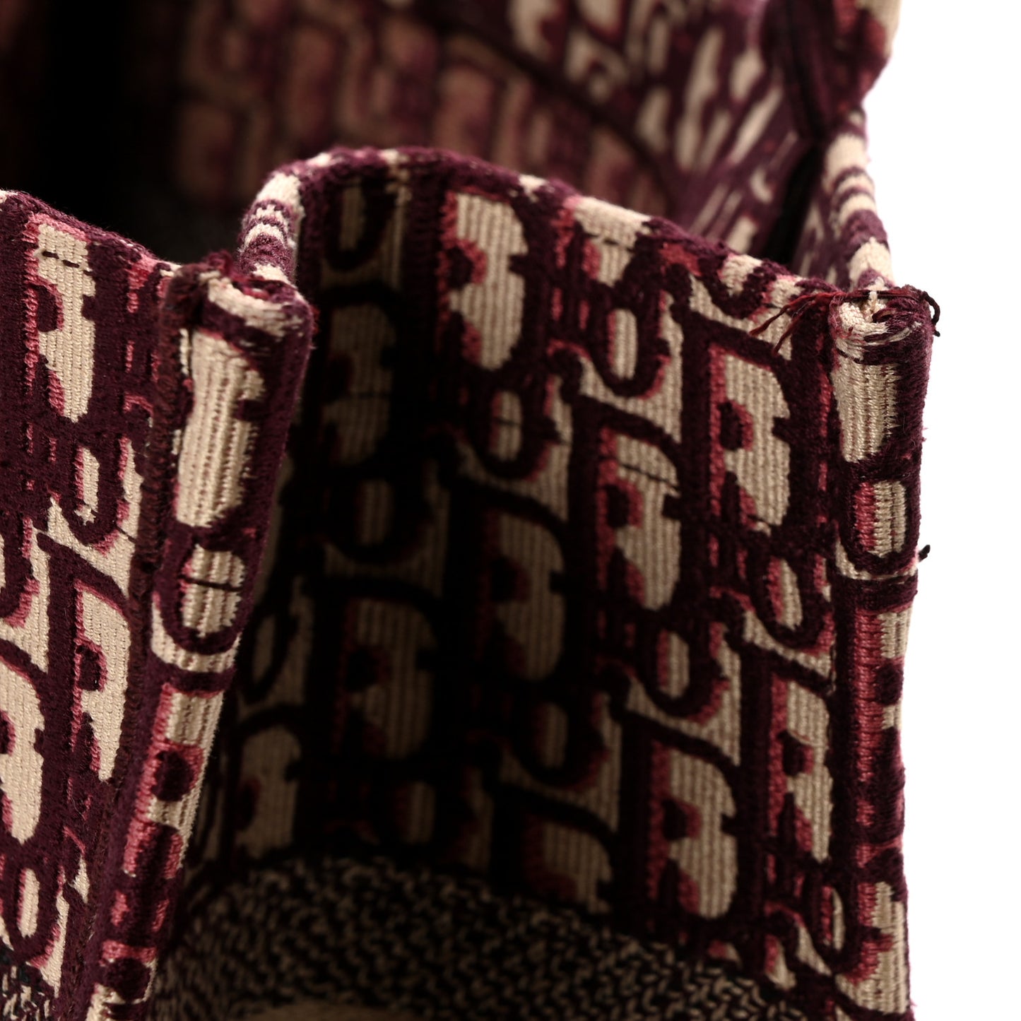 Oblique Medium Book Tote Burgundy Multicolor
