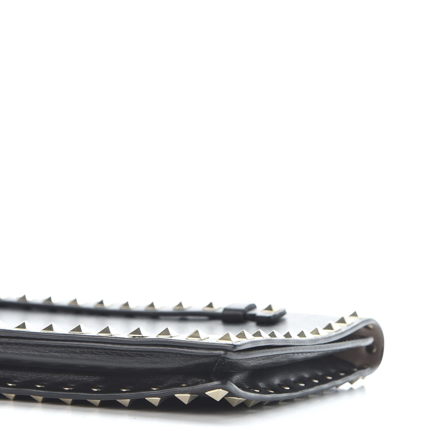 Nappa Rockstud Wristlet Clutch Black