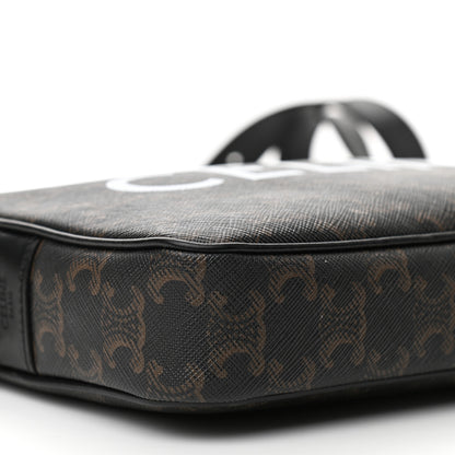 Celine Triomphe Canvas Medium Messenger Bag Black 8 of 9