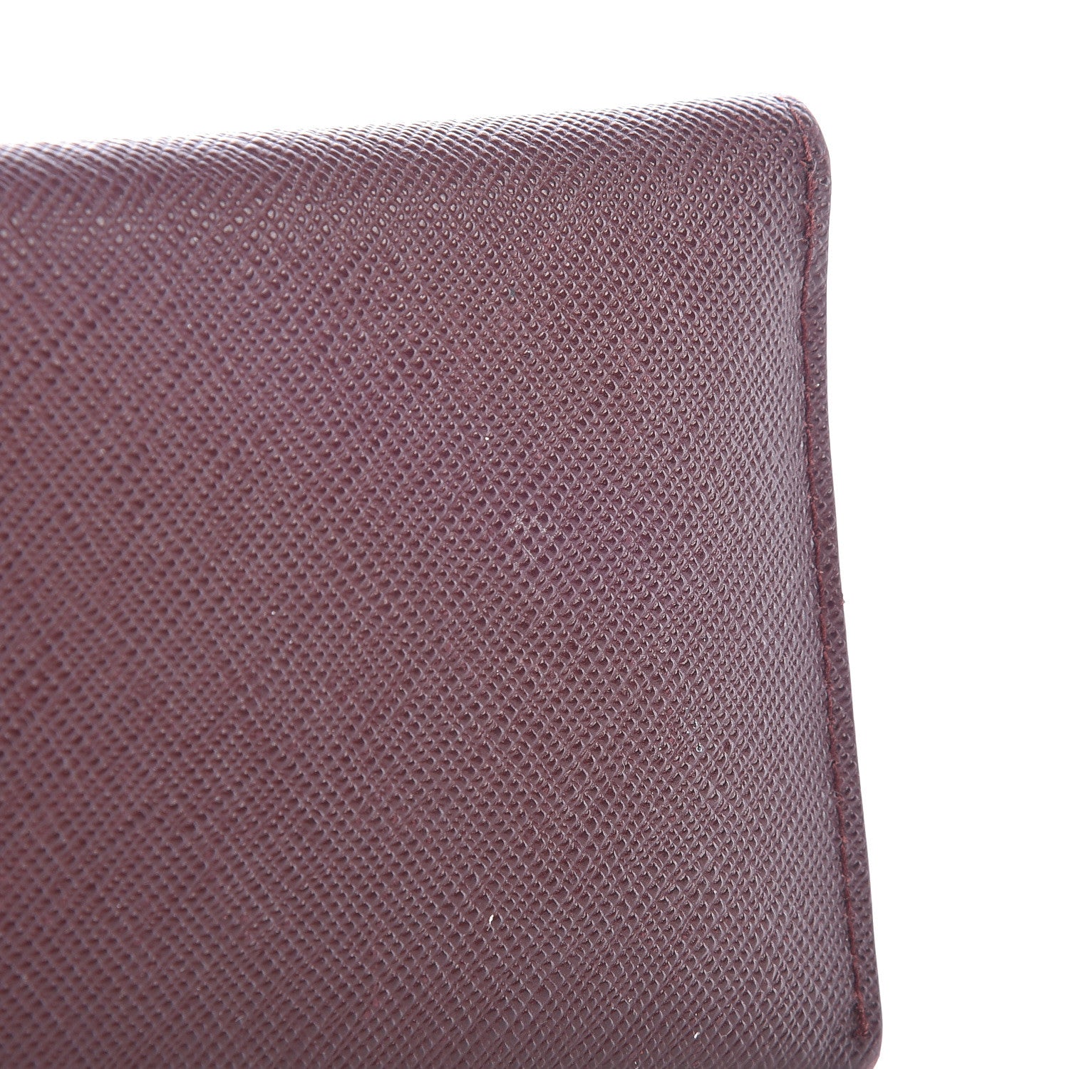 Prada Saffiano Metal Flap Wallet Granato 7 of 9