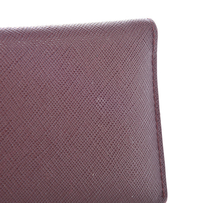 Prada Saffiano Metal Flap Wallet Granato 7 of 9