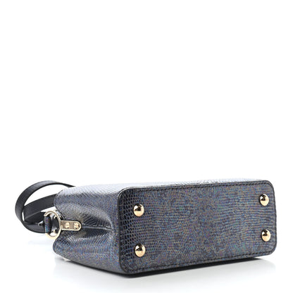 Louis Vuitton Lizard Capucines Mini Bleu Petrole 4 of 8