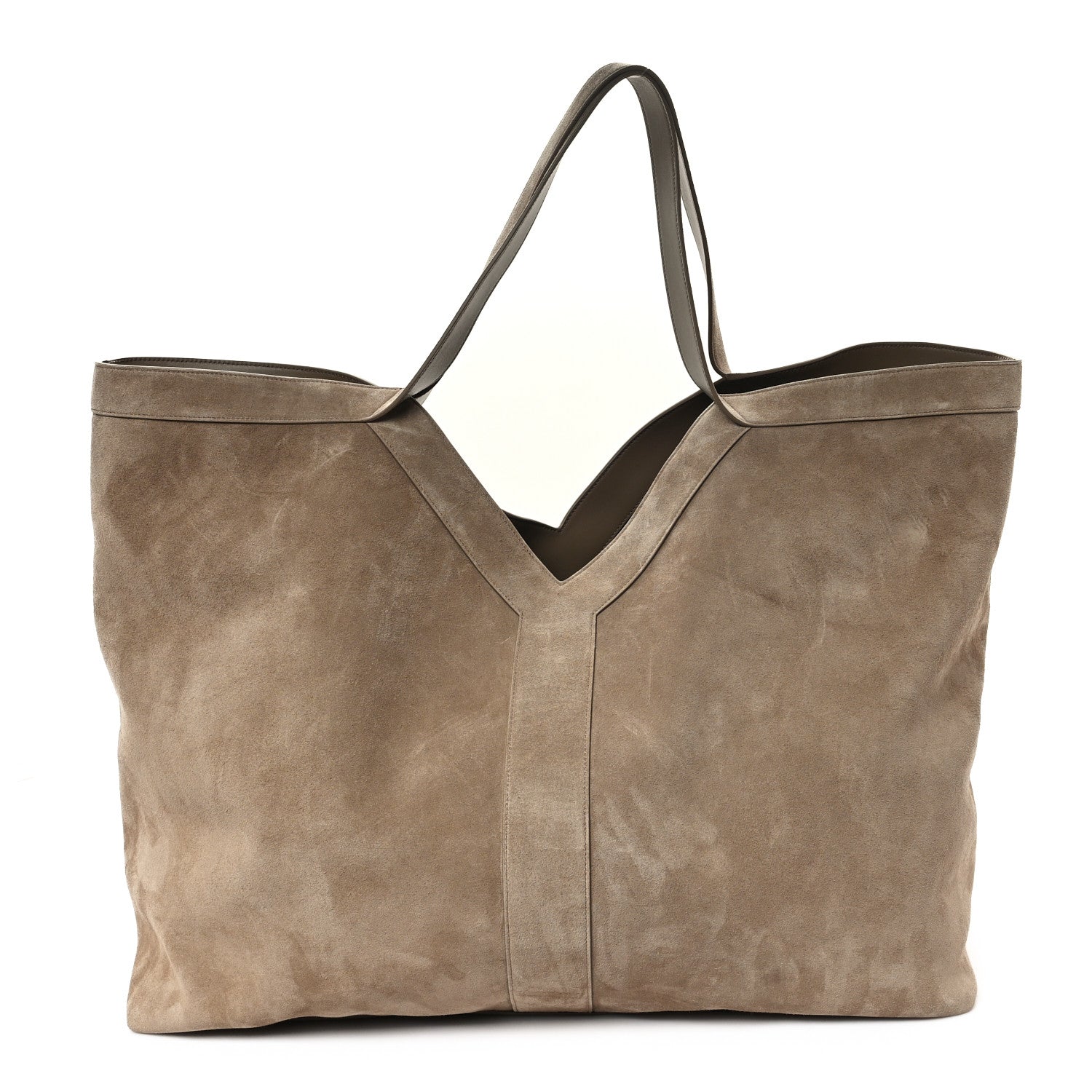 Saint Laurent Suede Y Maxi Tote Dry Grain 1 of 9