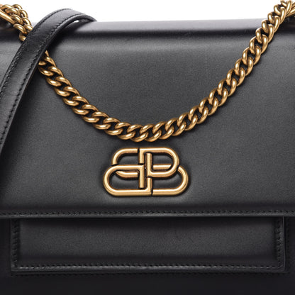 Balenciaga Box Calfskin S Sharp Chain Shoulder Bag Black 9 of 9