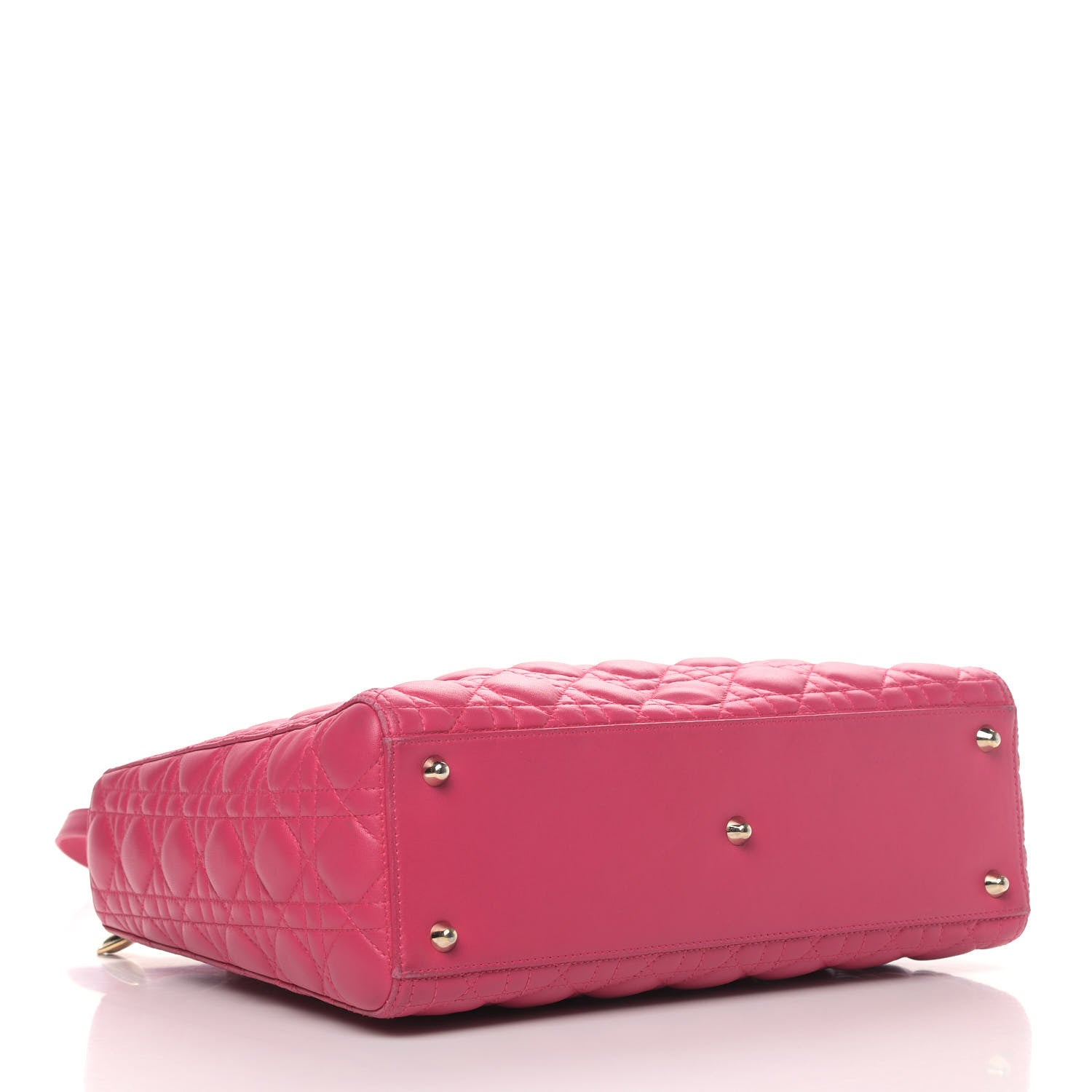 Christian Dior Lambskin Cannage Large Lady Dior Fuchsia 3 of 12