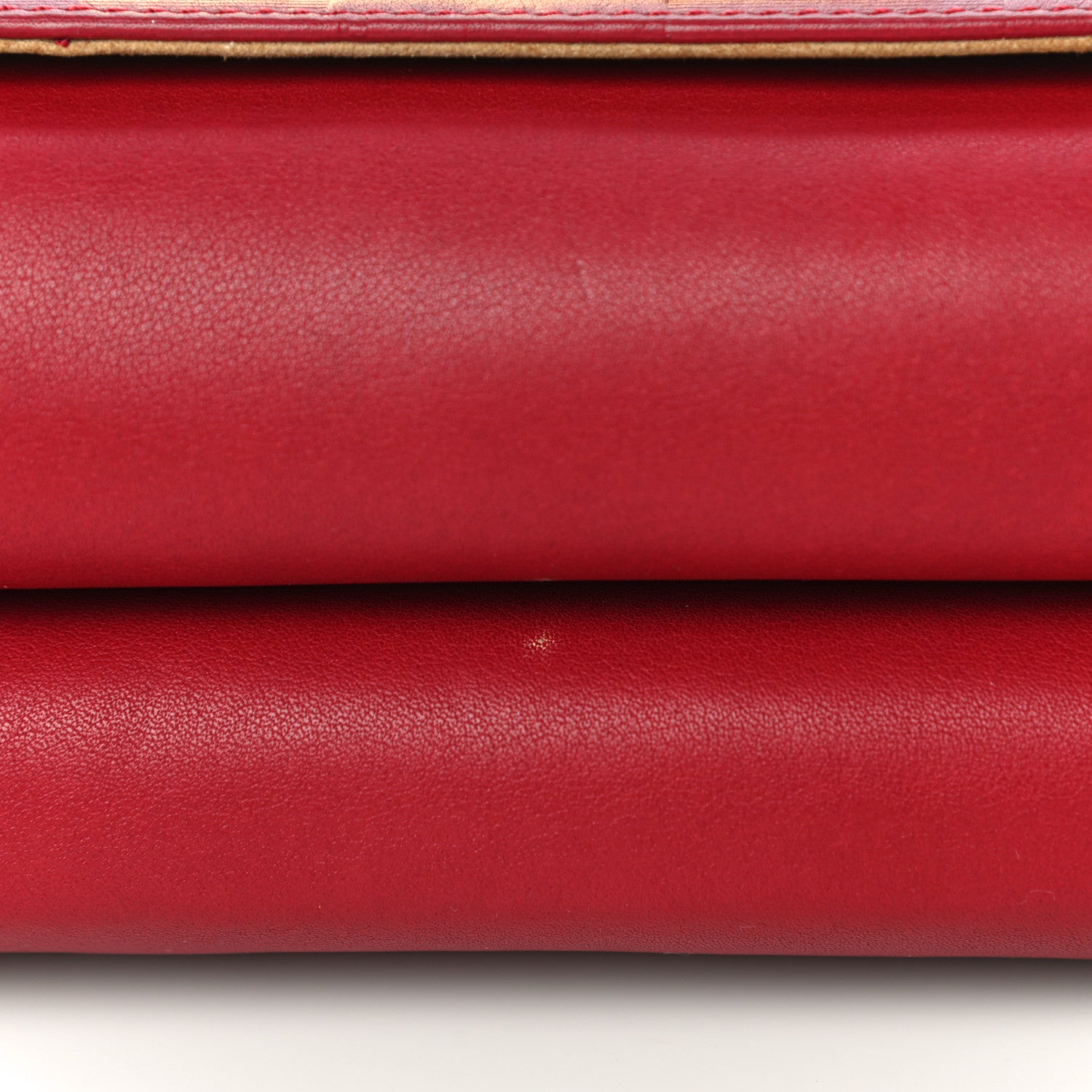 Fendi Calfskin Paris Pequin Small Shoulder Bag Red 11 of 11