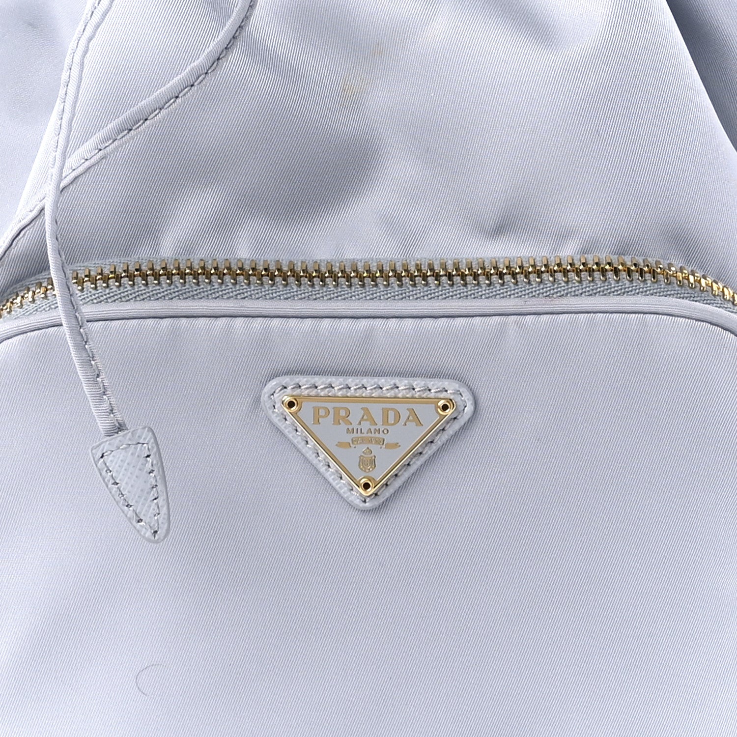 Prada Re-Nylon Saffiano Mini Bucket Crossbody Bag Fiordaliso 9 of 10