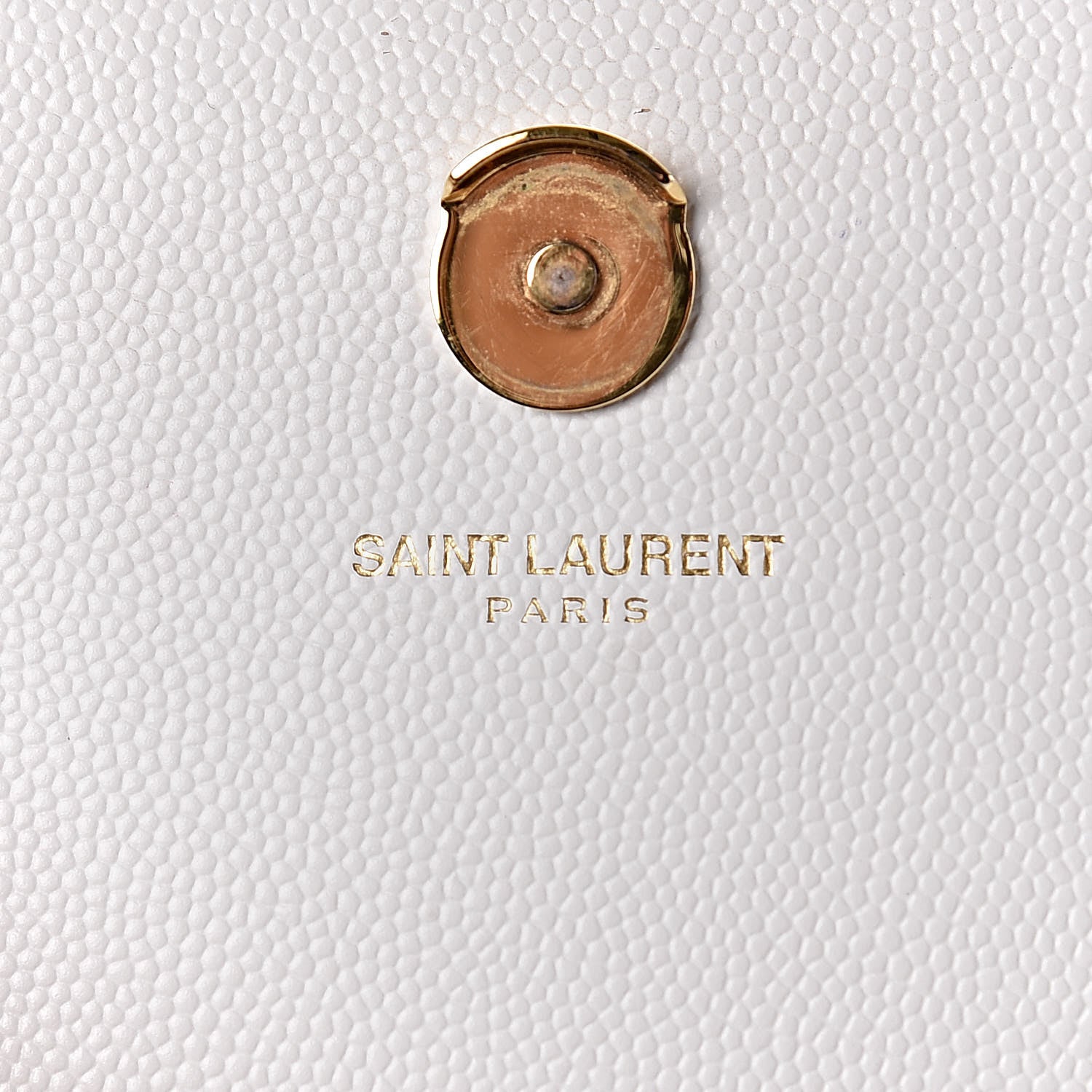 Saint Laurent Grain De Poudre Small Monogram Kate Satchel Optical White 7 of 11