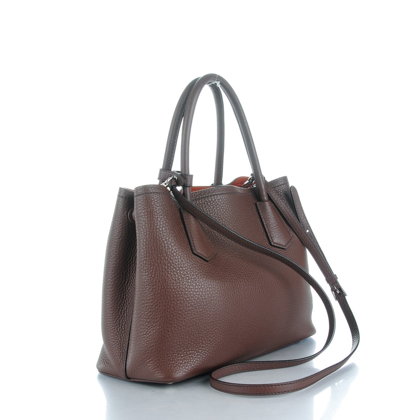 Vitello Daino Small Double Bag Bruciato Rame