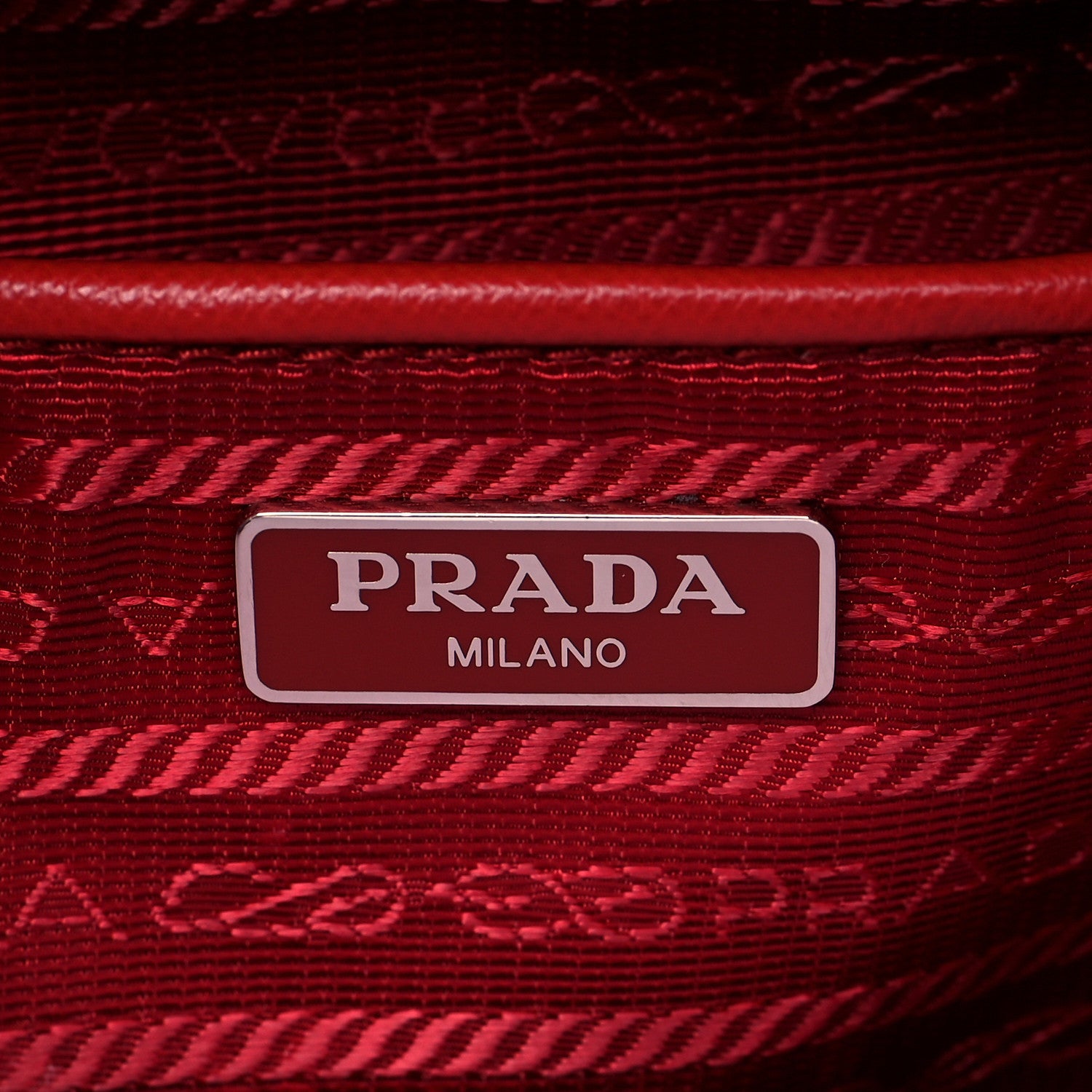Prada Tessuto Nylon Vela Saffiano Mini Single Snap Buckle Backpack Rosso 6 of 10