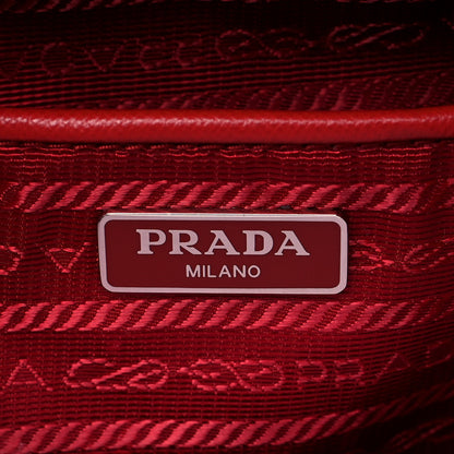 Prada Tessuto Nylon Vela Saffiano Mini Single Snap Buckle Backpack Rosso 6 of 10