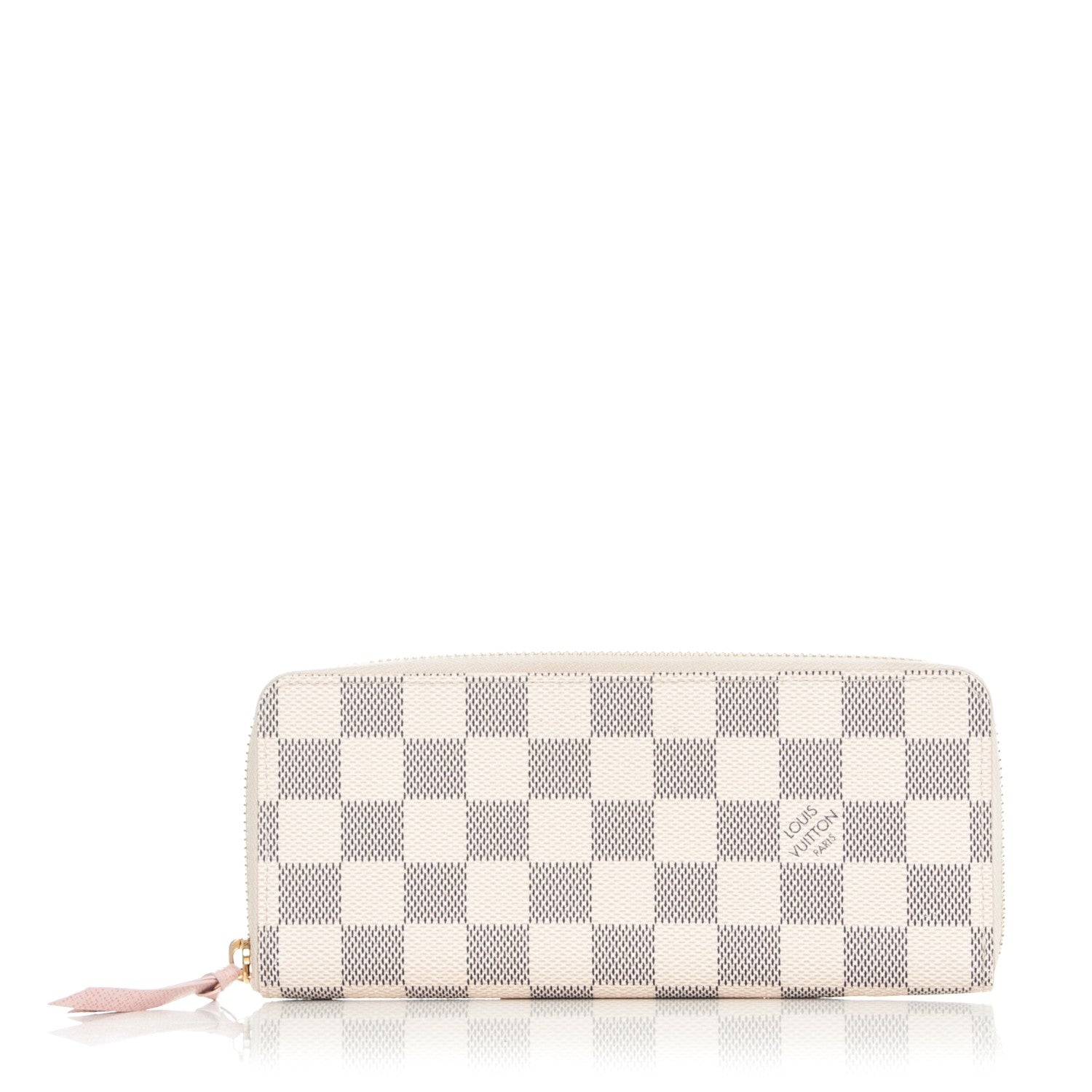 Louis Vuitton Damier Azur Clemence Wallet Rose Ballerine 1 of 7