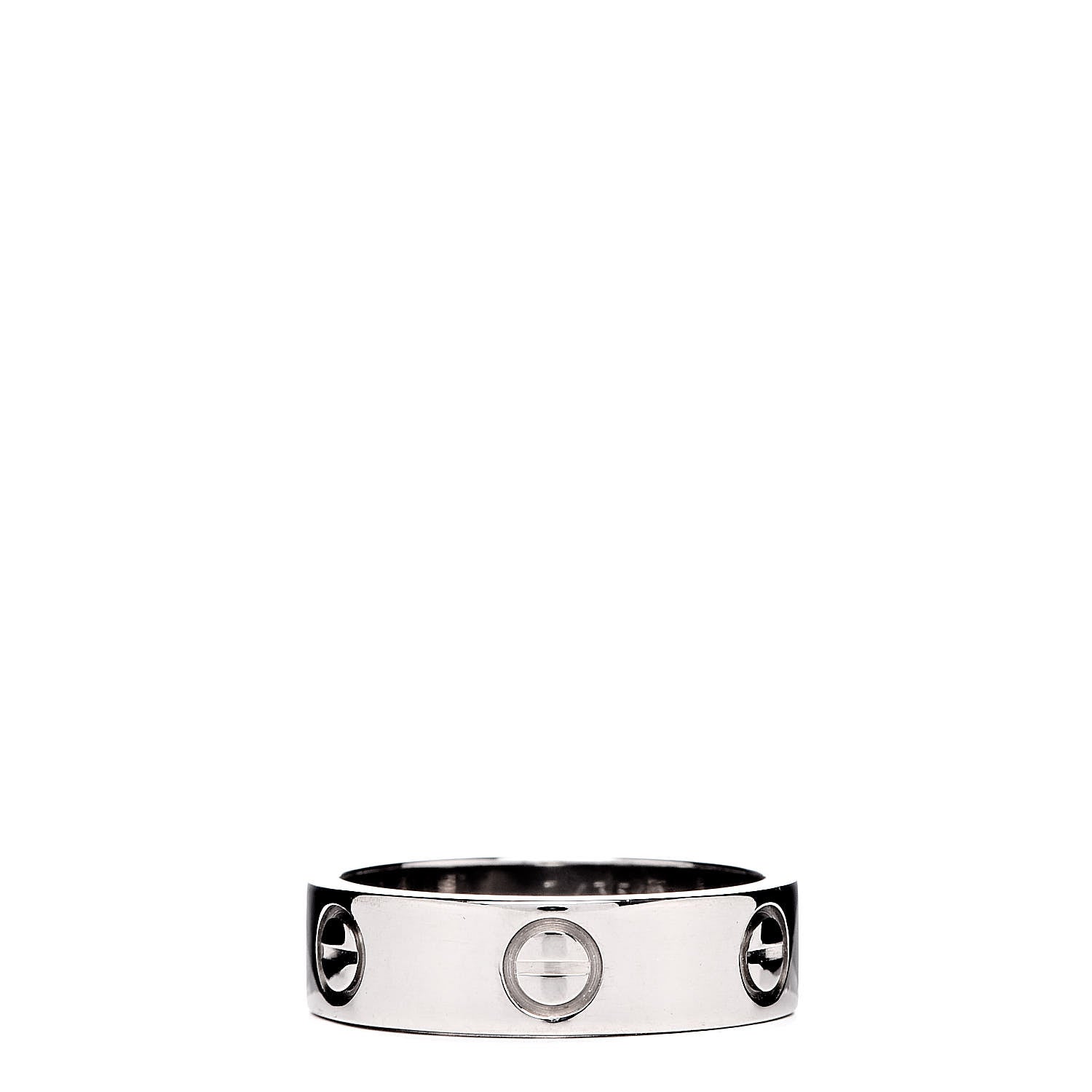 Cartier 18K White Gold 5.5mm LOVE Ring 54 6.75 1 of 4