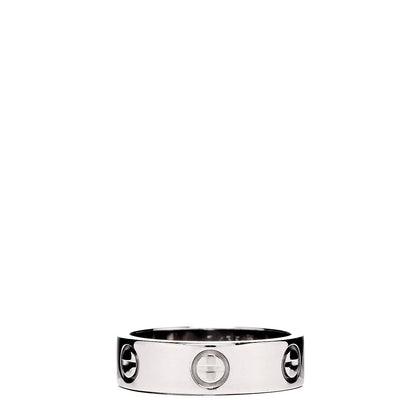 Cartier 18K White Gold 5.5mm LOVE Ring 54 6.75 1 of 4