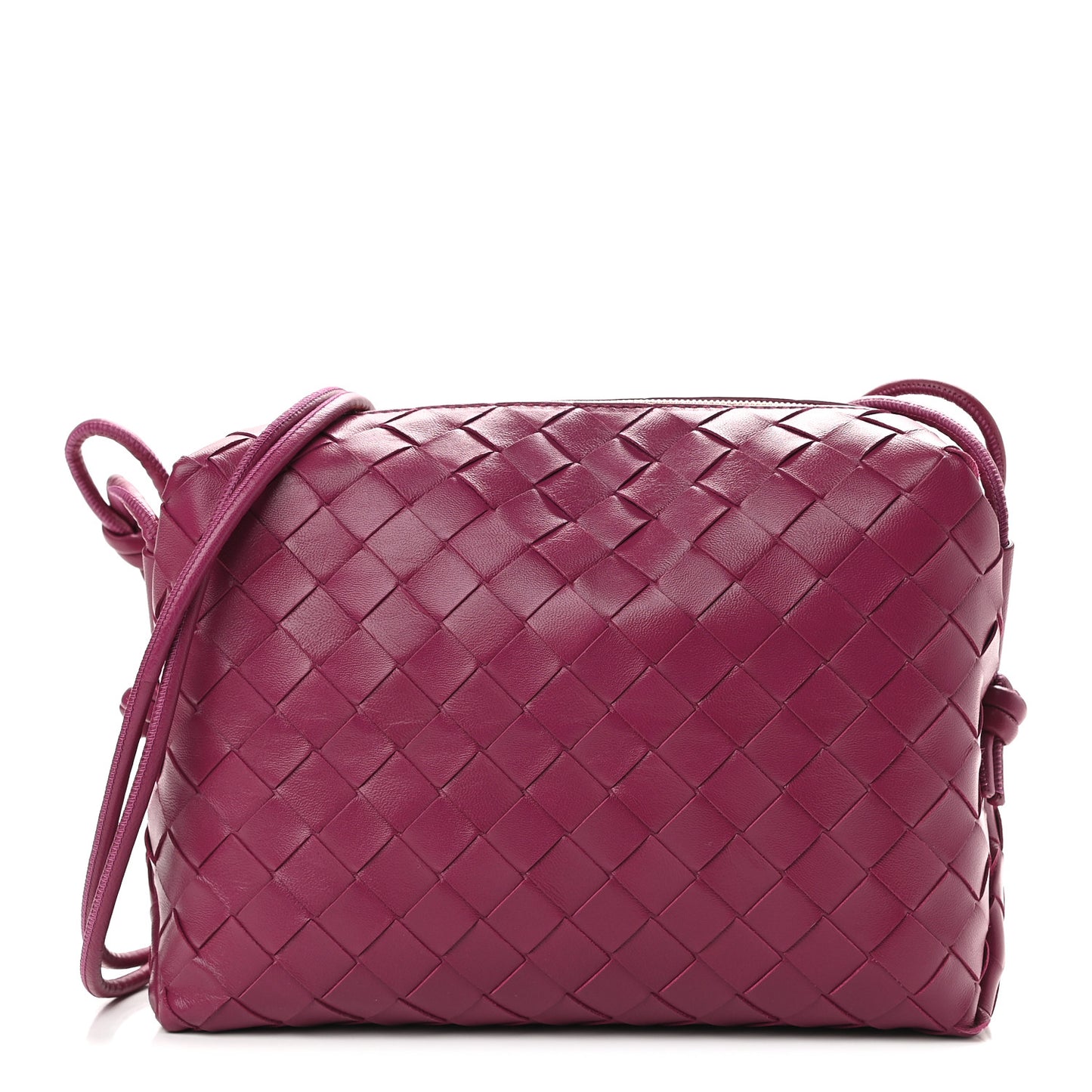 Nappa Intrecciato Small Loop Camera Bag Cinnabar