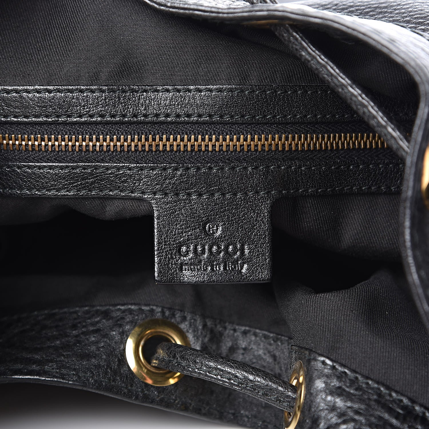 Gucci Pebbled Calfskin Medium Interlocking Icon Shoulder Bag Black 6 of 13
