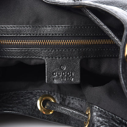Gucci Pebbled Calfskin Medium Interlocking Icon Shoulder Bag Black 6 of 13