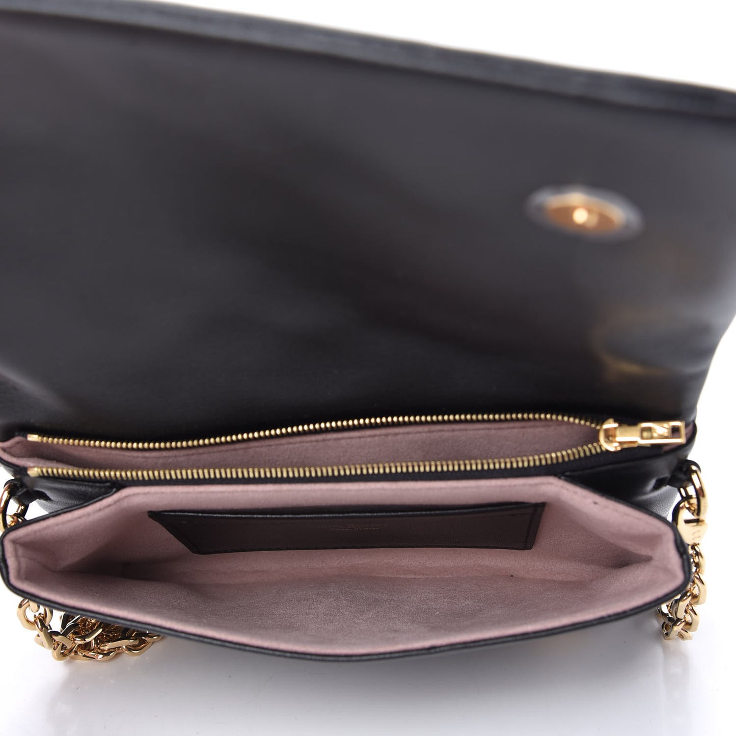 Lambskin Embossed Monogram Pochette Coussin Black