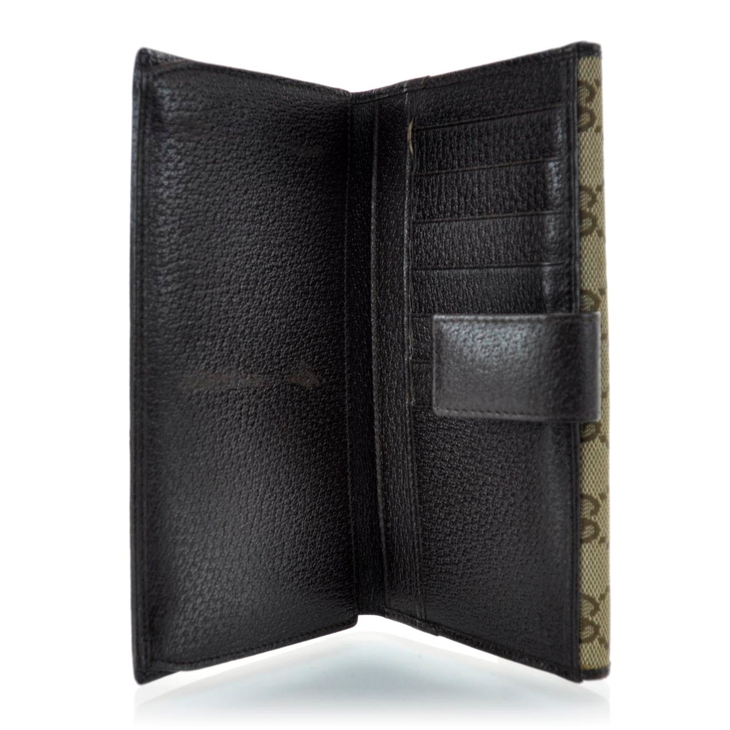 Monogram Metal Bar Continental Flap Wallet Beige Ebony Dark Brown