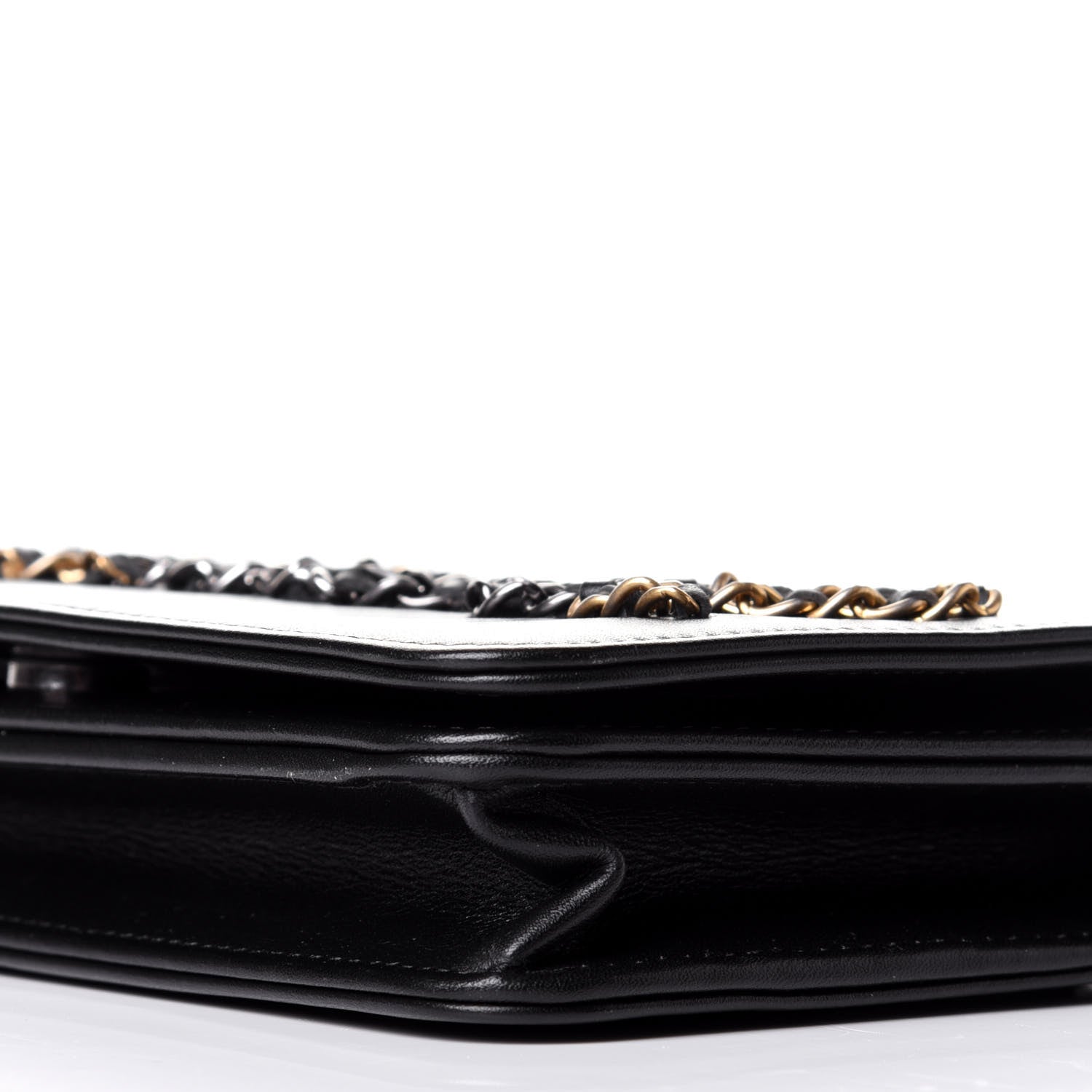 Chanel Calfskin Chain 20s Signe Wallet on Chain WOC Black 10 of 11