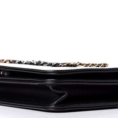 Chanel Calfskin Chain 20s Signe Wallet on Chain WOC Black 10 of 11