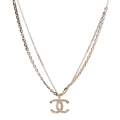Chanel Crystal CC Multi Strand Chain Necklace Gold 1 of 5