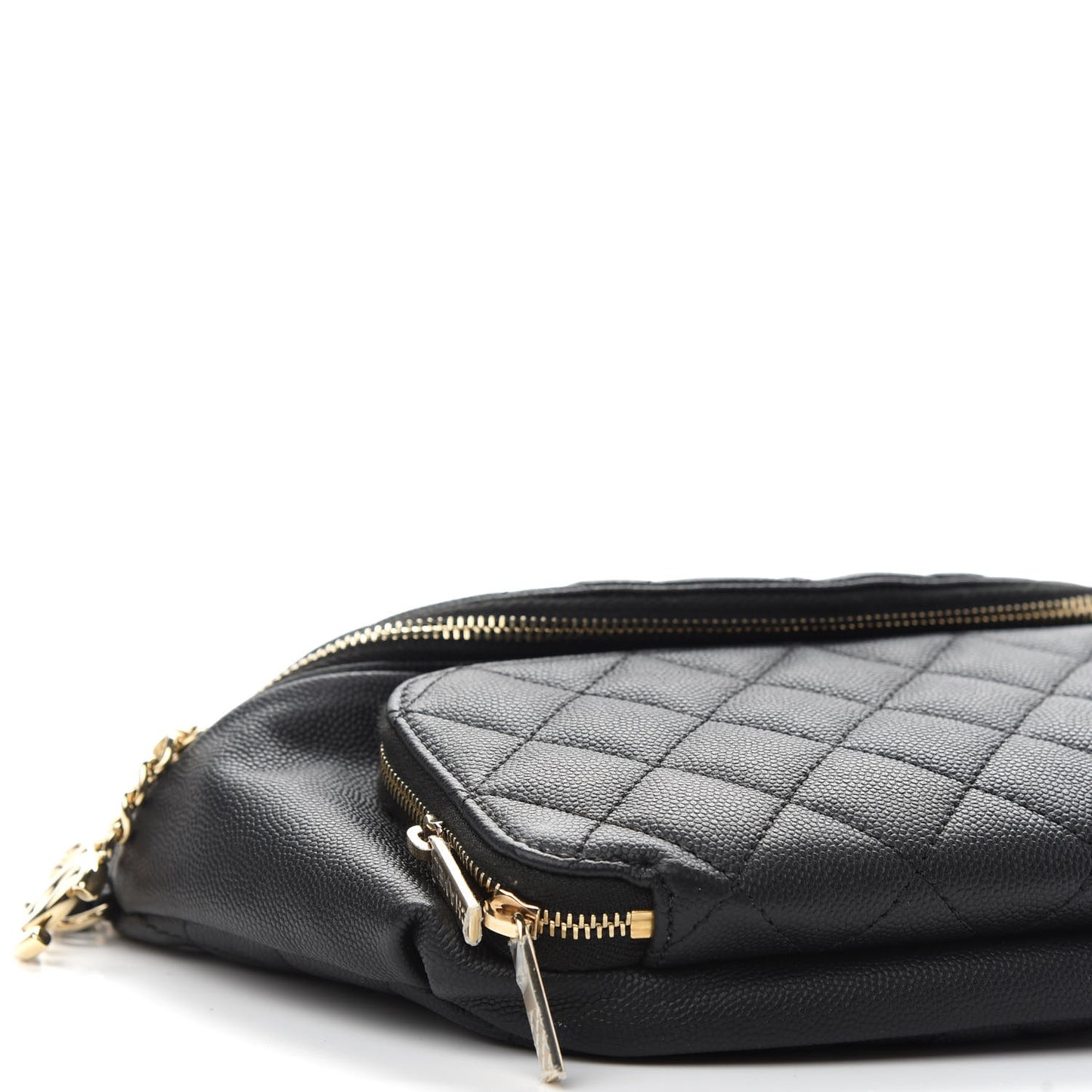 Caviar Quilted Business Affinity Waist Belt Bag Black