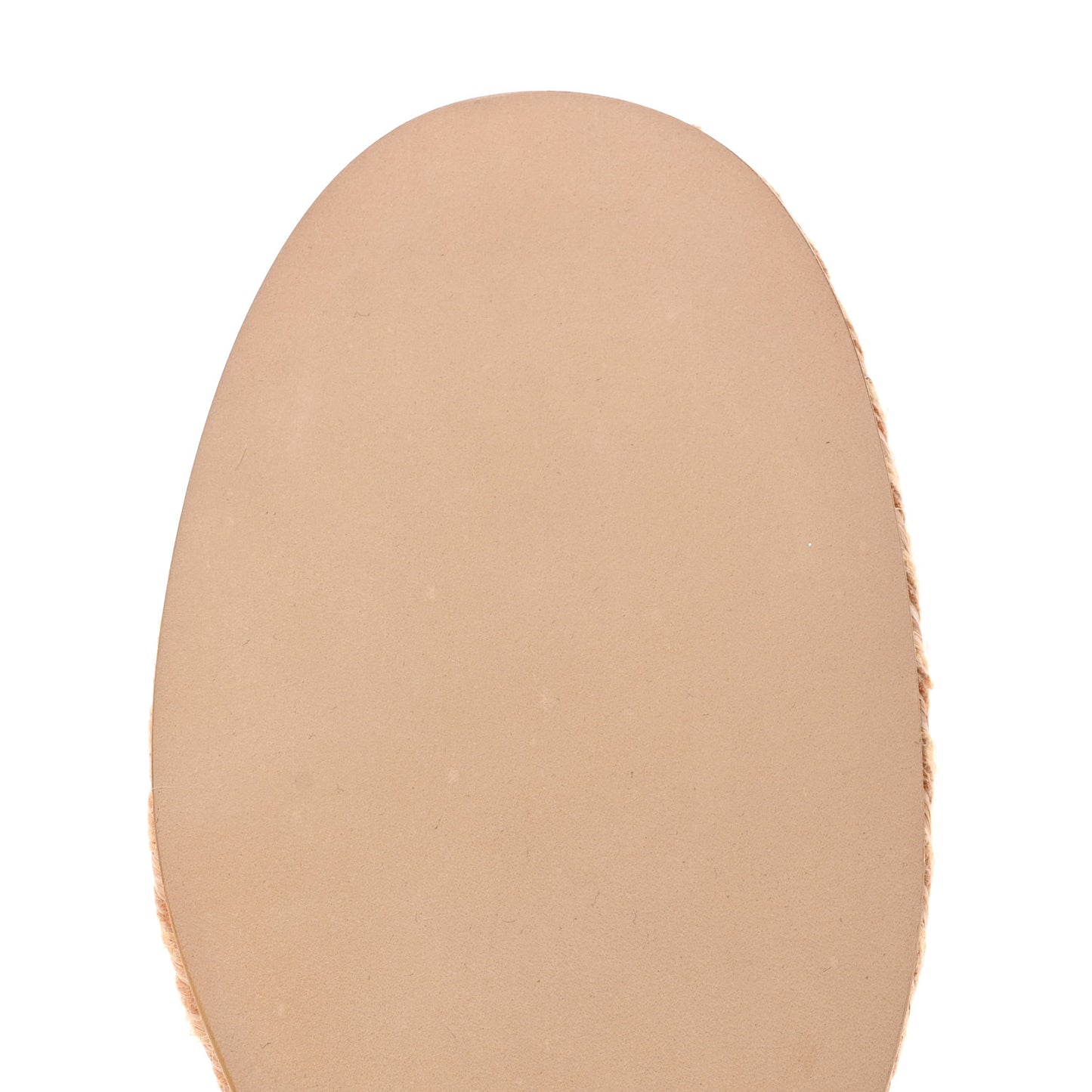 Lambskin Grosgrain CC Espadrilles Wedges 40 Beige Black