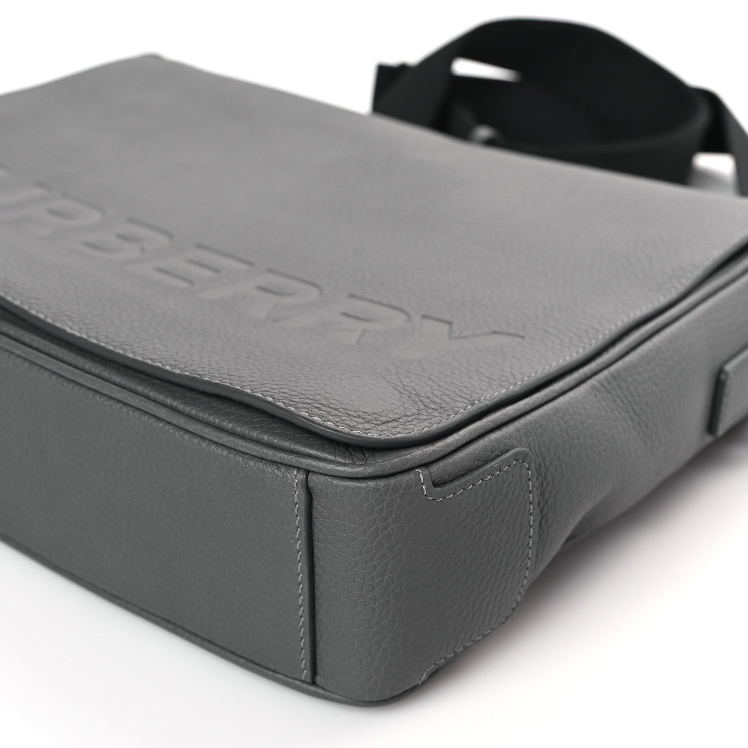 Burberry Calfskin Logo Messenger Charcoal Grey 9 of 9