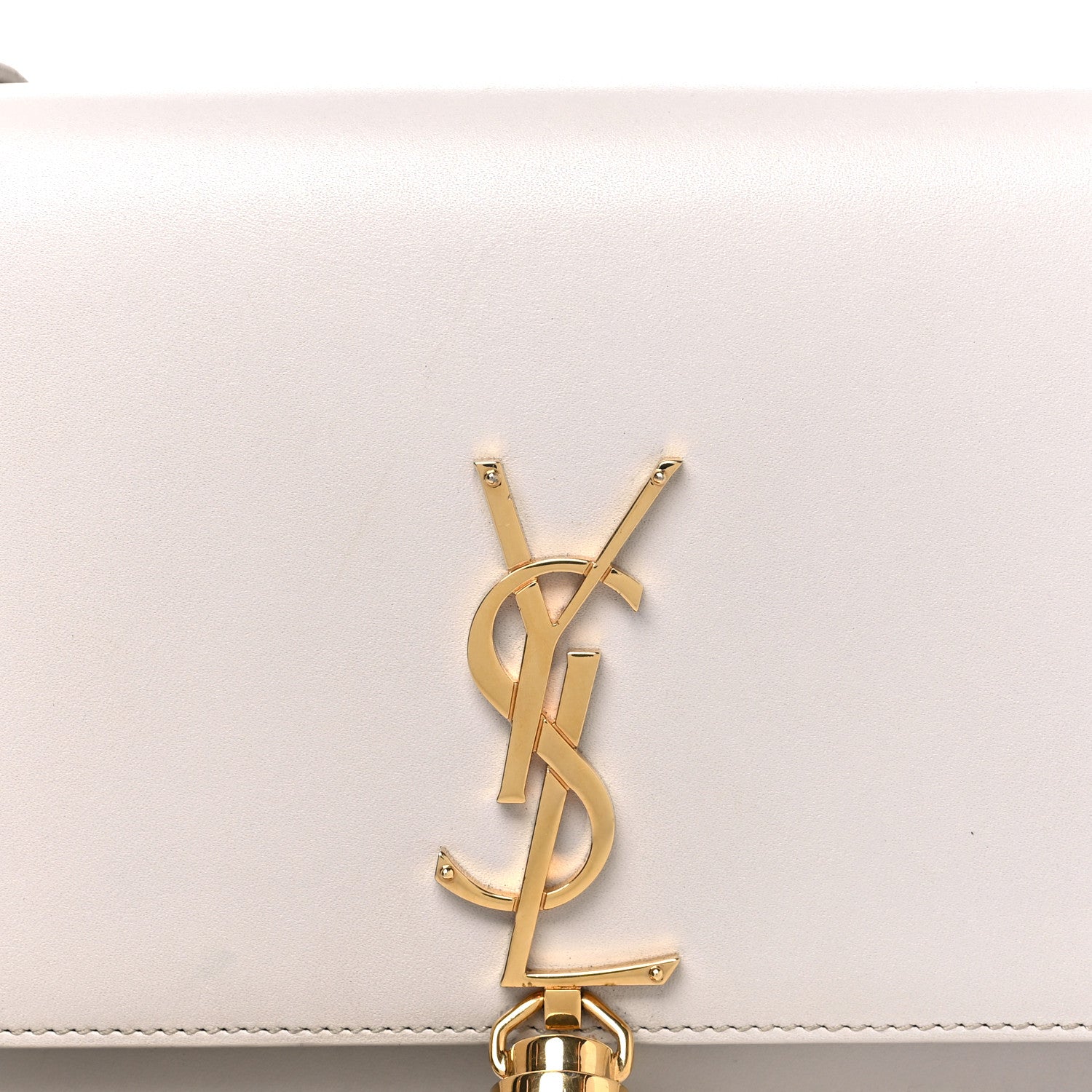 Saint Laurent Smooth Calfskin Classic Monogram Kate Tassel Chain Wallet Porcellana 9 of 14