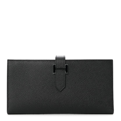 Hermes Epsom Monochrome Bearn Gusset Wallet Black 1 of 7