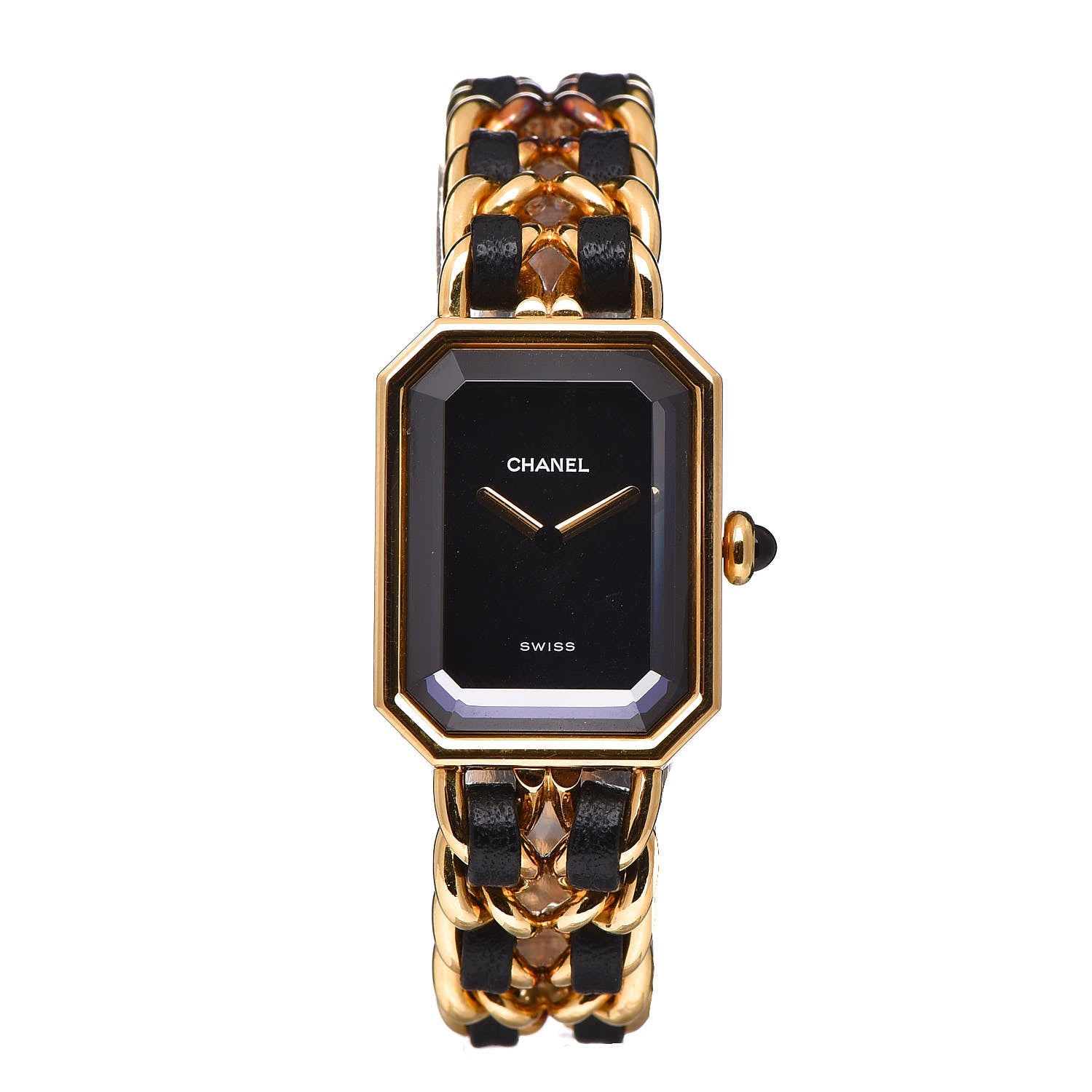 Chanel Stainless Steel Lambskin 20mm Chain Premiere Quartz Watch Gold L 1 of 7