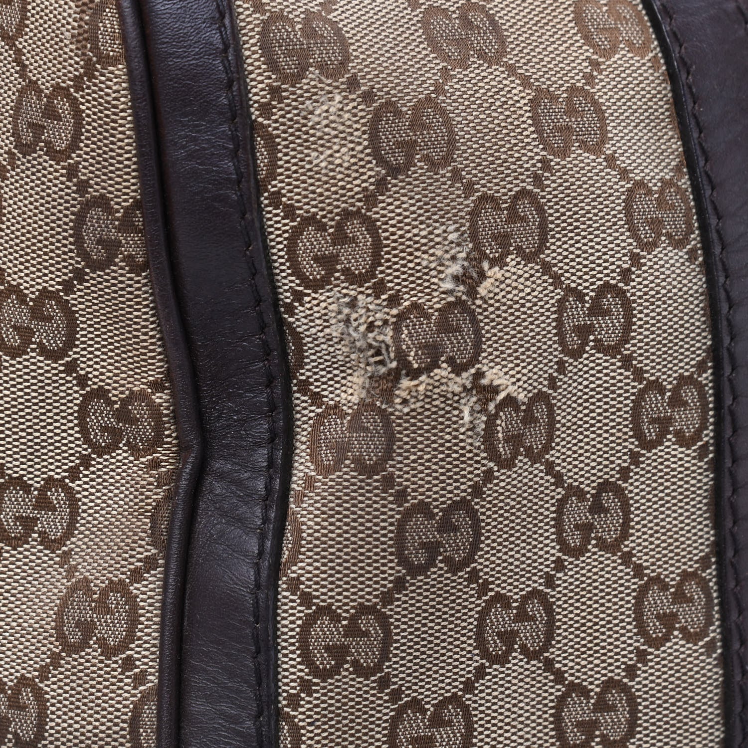 Gucci Monogram Vintage Web Medium Boston Dark Brown 19 of 26