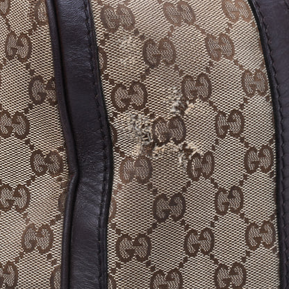Gucci Monogram Vintage Web Medium Boston Dark Brown 19 of 26