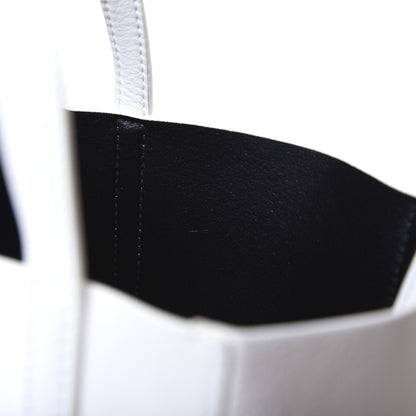 Balenciaga Smooth Calfskin Double Sided XXS Everyday Tote White Light Black 11 of 17