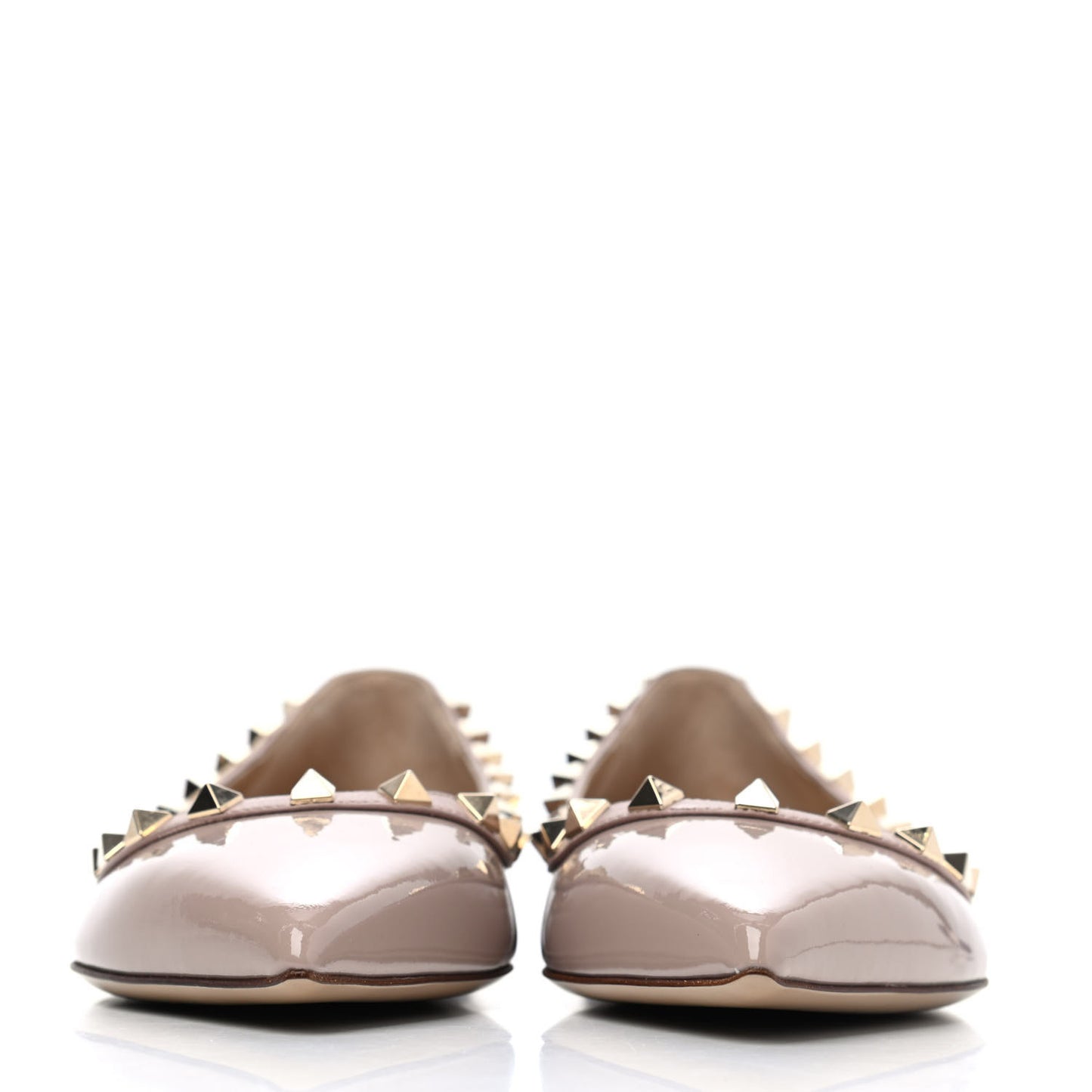 Patent Rockstud Ballerina Flats 37 Poudre