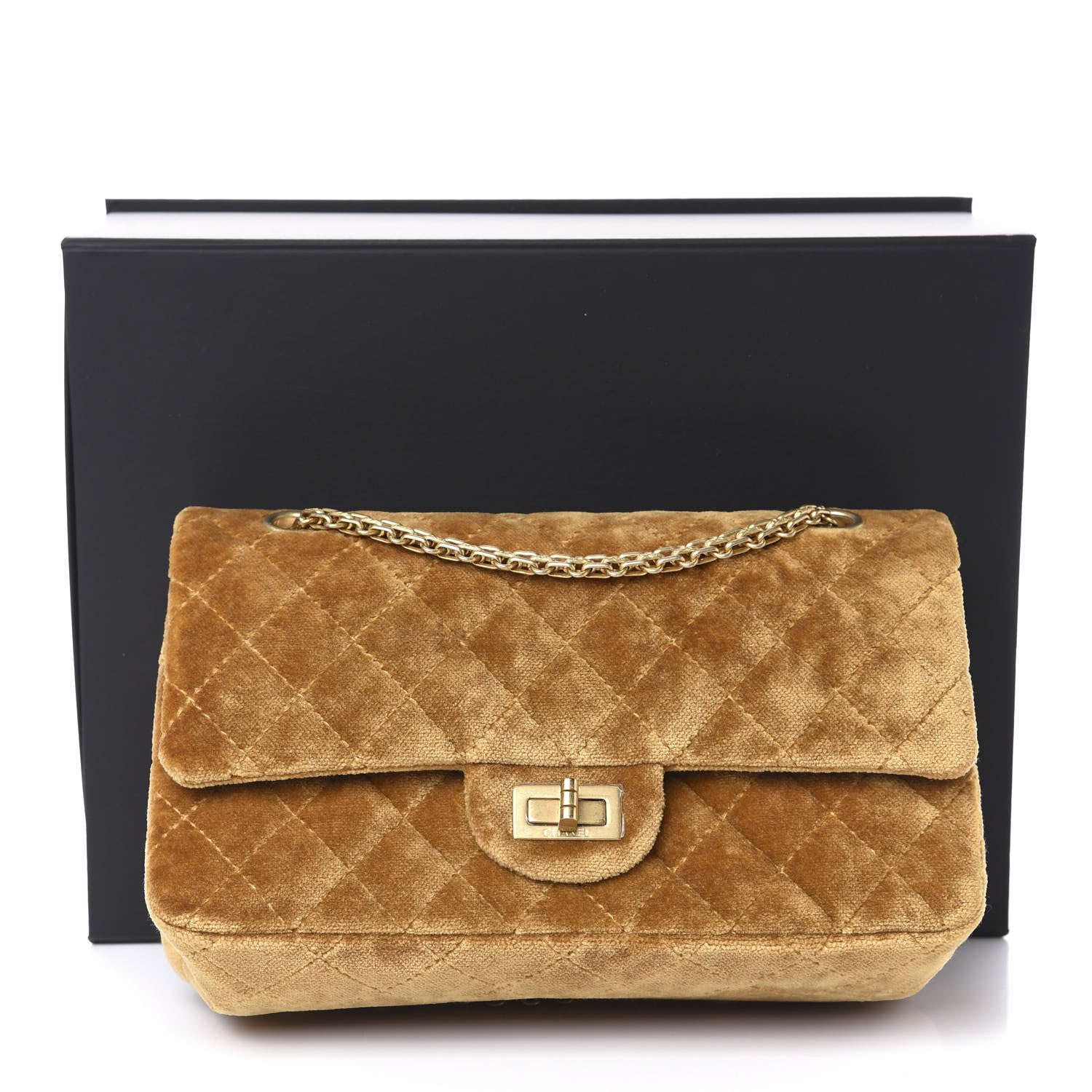 Chanel Velvet Quilted 2.55 Reissue 225 Flap Gold 11 of 11