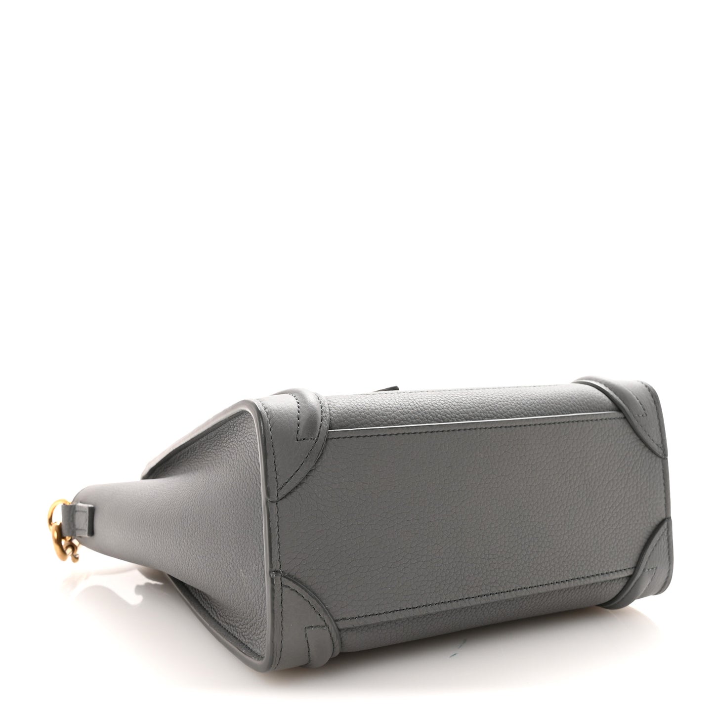 Baby Drummed Calfskin Nano Luggage Kohl