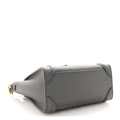 Celine Baby Drummed Calfskin Nano Luggage Kohl 4 of 10