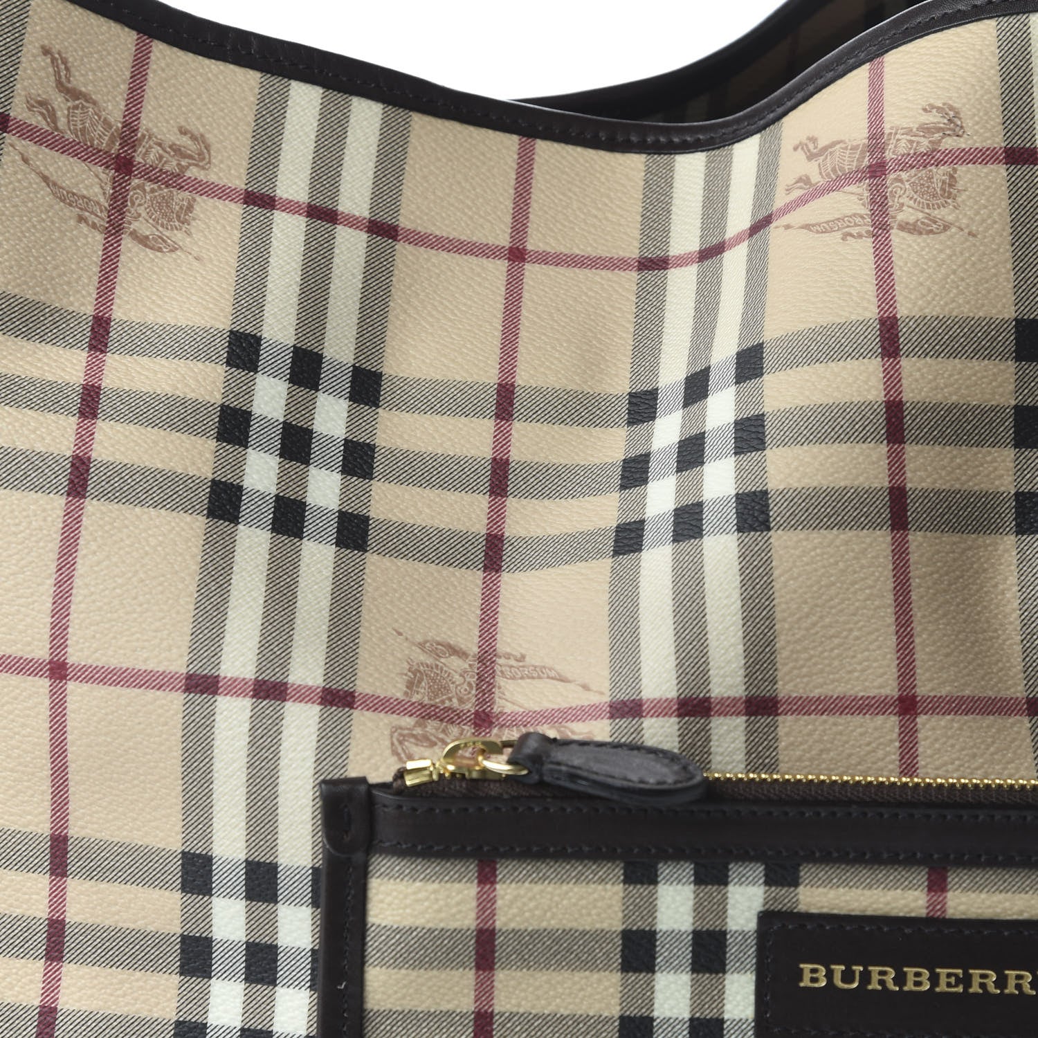 Burberry Haymarket Check Large Canterbury Tote Chocolate 9 of 10