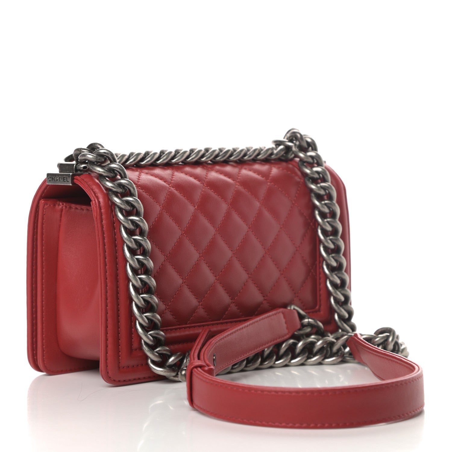 Chanel Calfskin Quilted Small Boy Flap Red 3 of 13
