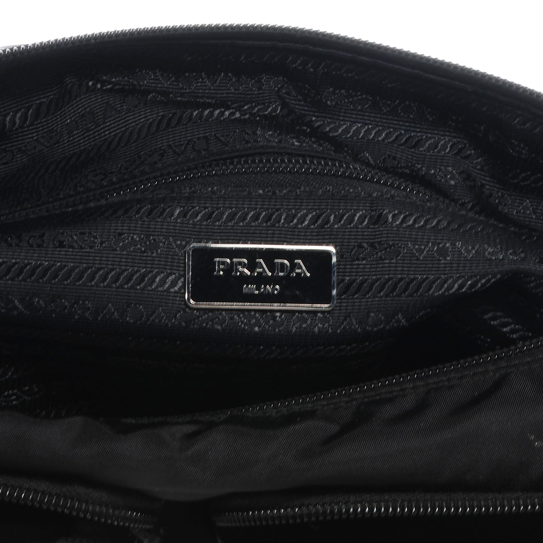 Prada Nylon Vela Messenger Bag Black 6 of 7