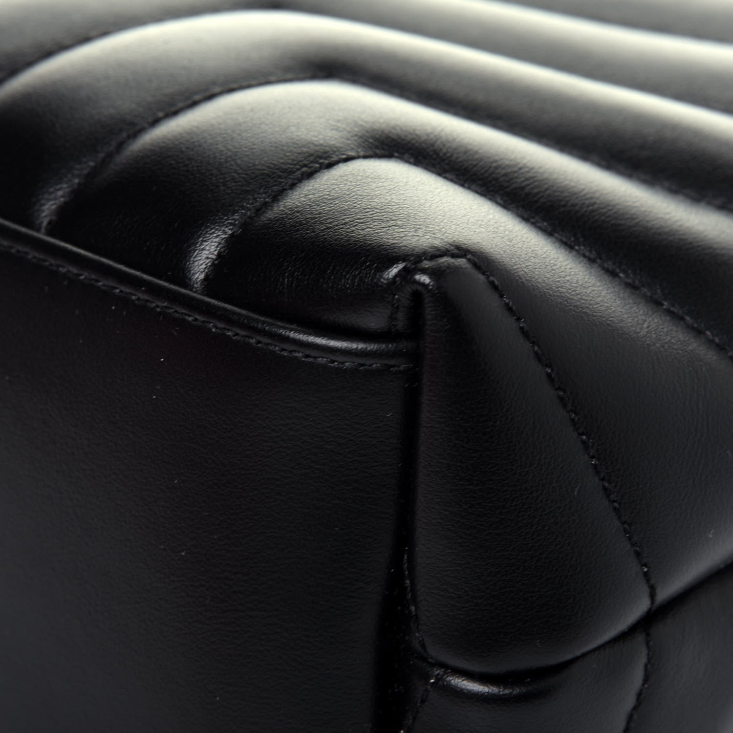 Saint Laurent Calfskin Y Quilted Monogram Small Loulou Chain Satchel Black 14 of 15