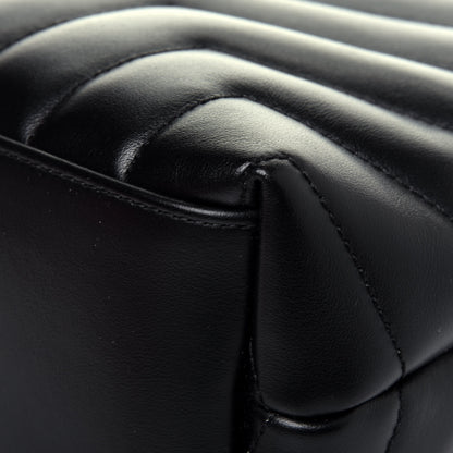 Saint Laurent Calfskin Y Quilted Monogram Small Loulou Chain Satchel Black 14 of 15