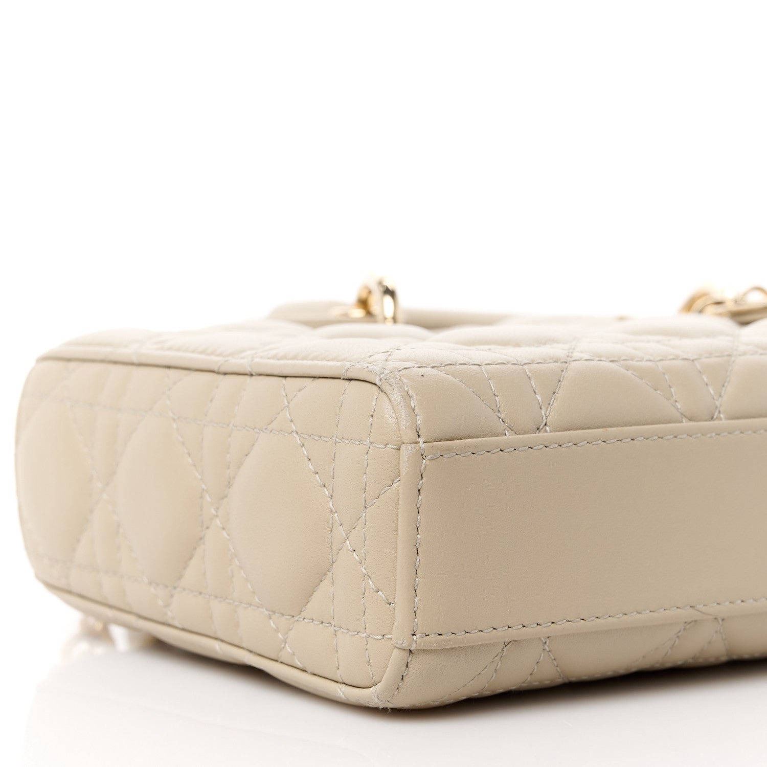 Christian Dior Lambskin Cannage Medium Lady D-Joy Hazelnut 9 of 10