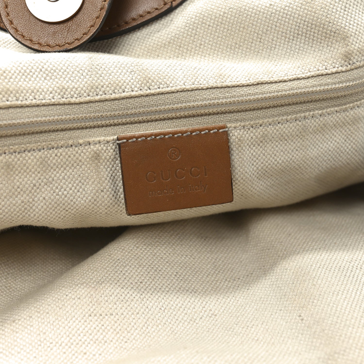 Gucci Denim Monogram Medium Sukey Tote Blue 6 of 11
